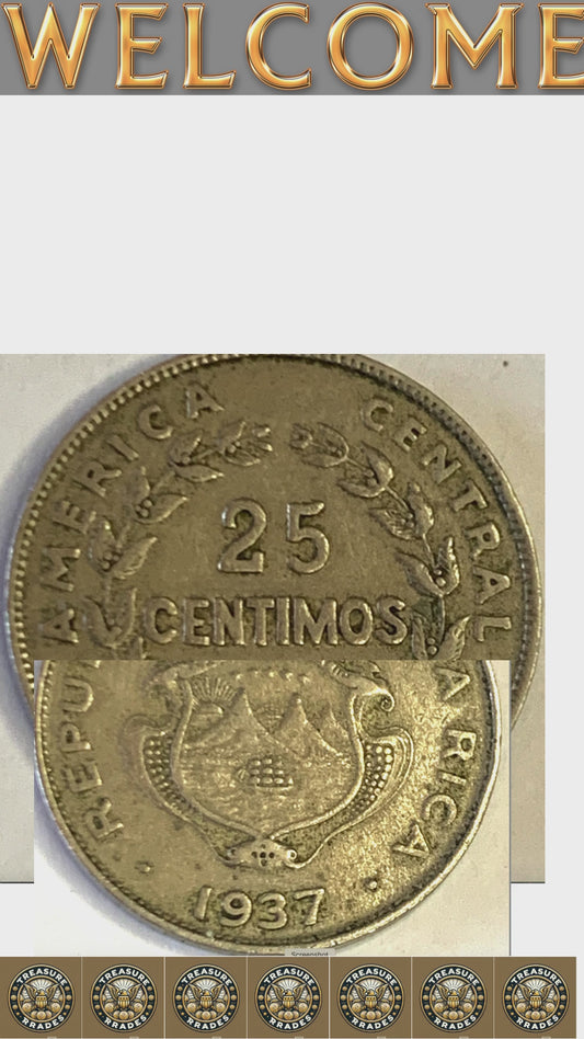 Exclusive 1937 Costa Rica 25 Céntimos Coin – A Collector’s Dream