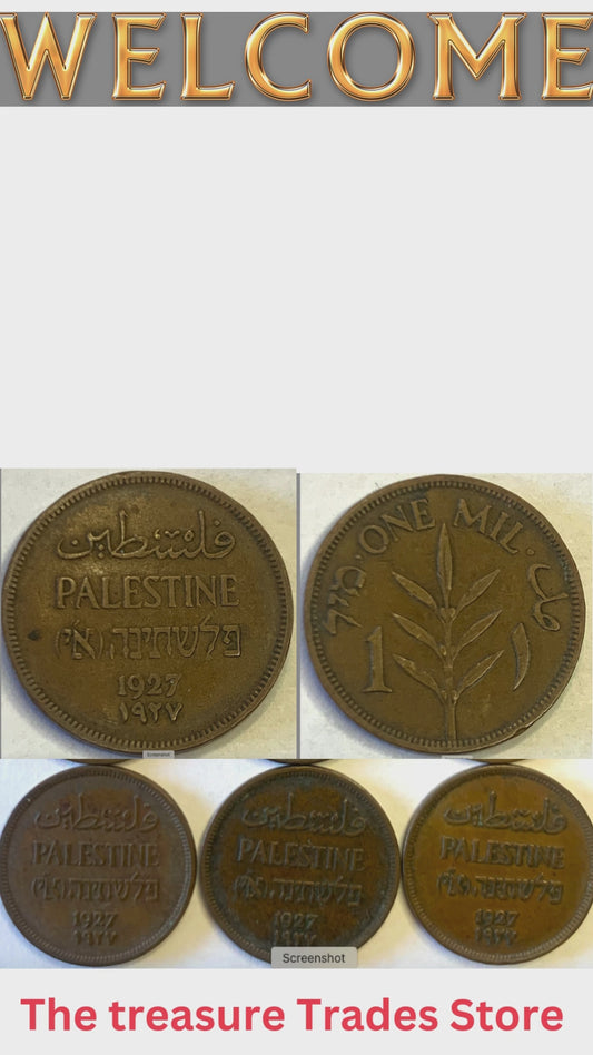 Rare British Palestine 1 Mil, 1927 – A Historic Bronze Coin for Collectors