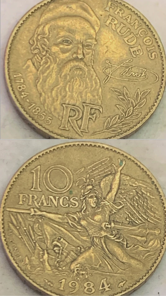 Rare 1984 10 Francs France Coin - Celebrating Francois Rude