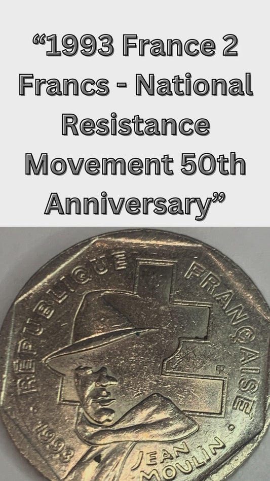 1993 France 2 Francs - National Resistance Movement 50th Anniversary”